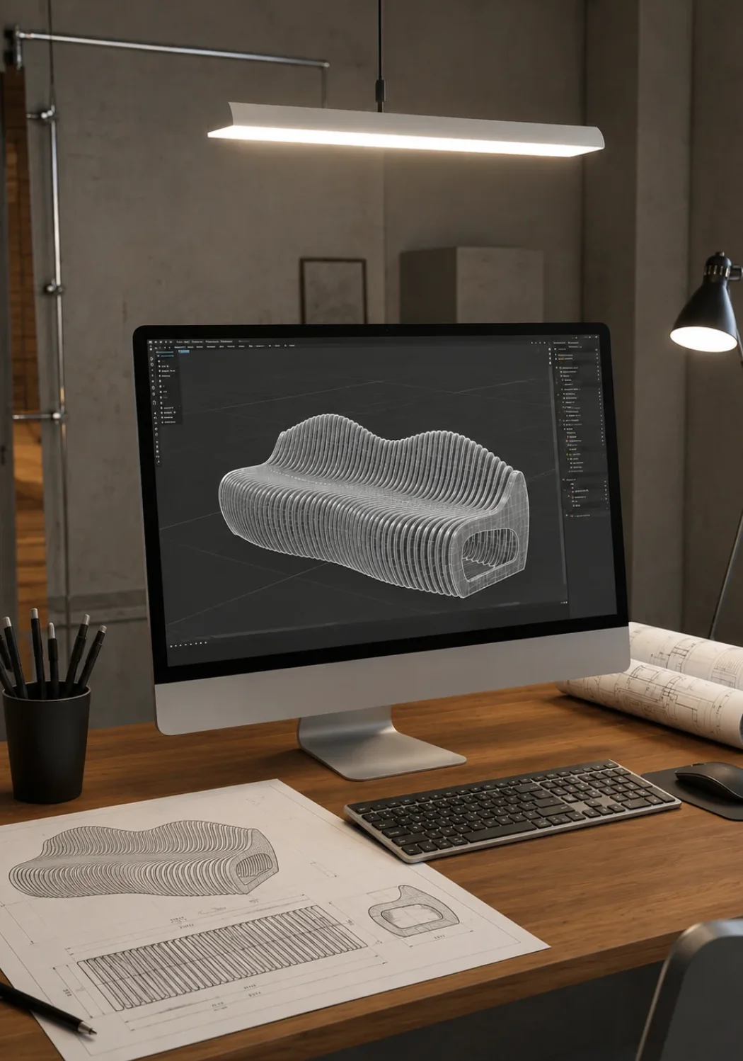 3D дизайн параметрической мебели